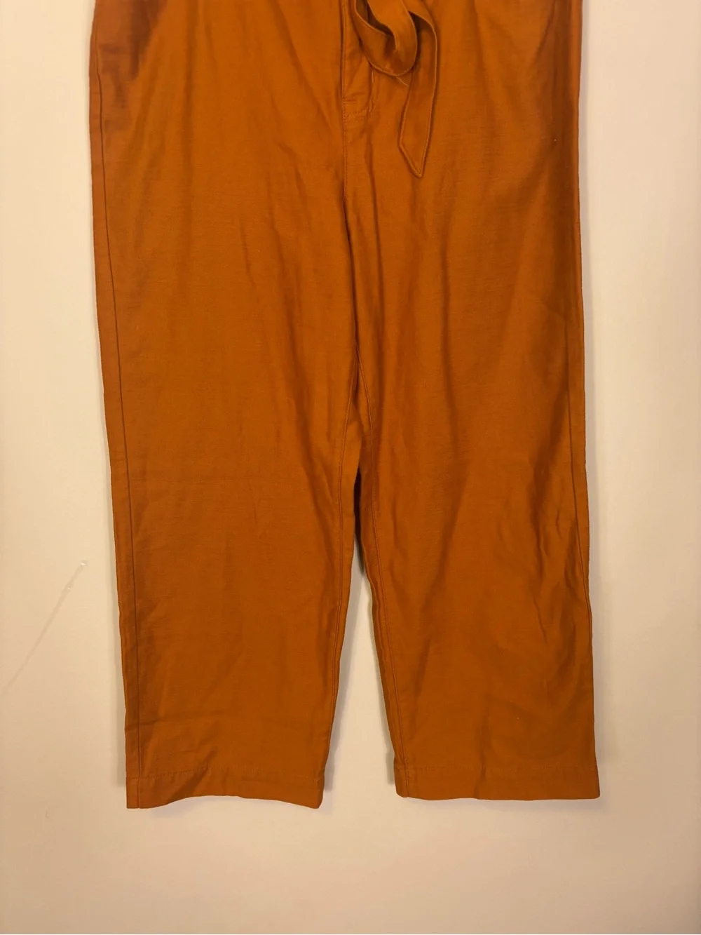 J. Crew Rust Orange Straight-Leg Belted Pants Women’s 6